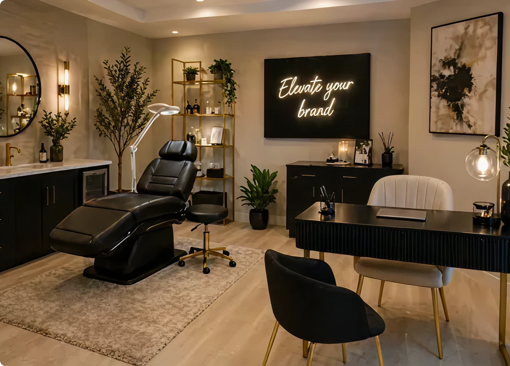 Modern office with stylish decor